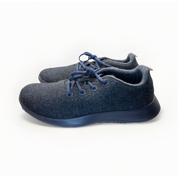 Allbirds Wool Runner Mizzles Men’s Sz 12 Navy Blue Water Repellent Running Shoes - Picture 1 of 9